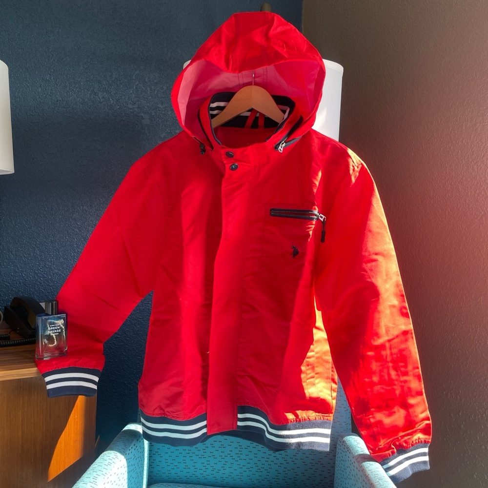 U.S. Polo Assn. Red Hooded Jacket
